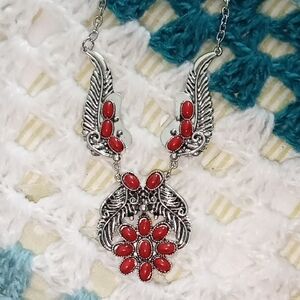 Red Southwest Turquoise Necklace